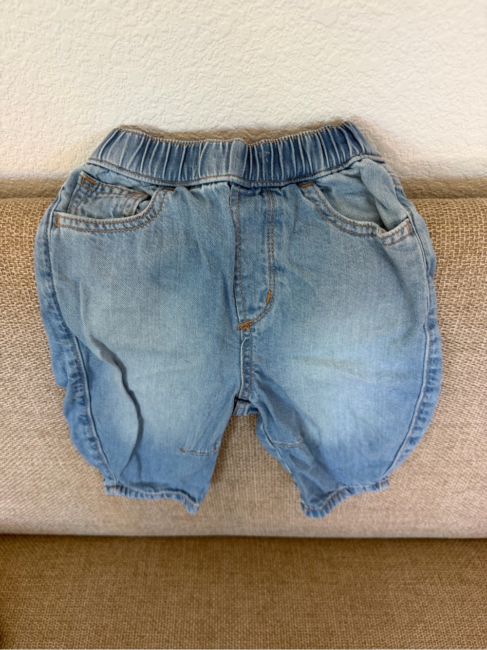 Light Blue Denim Kids Pull-On Shorts